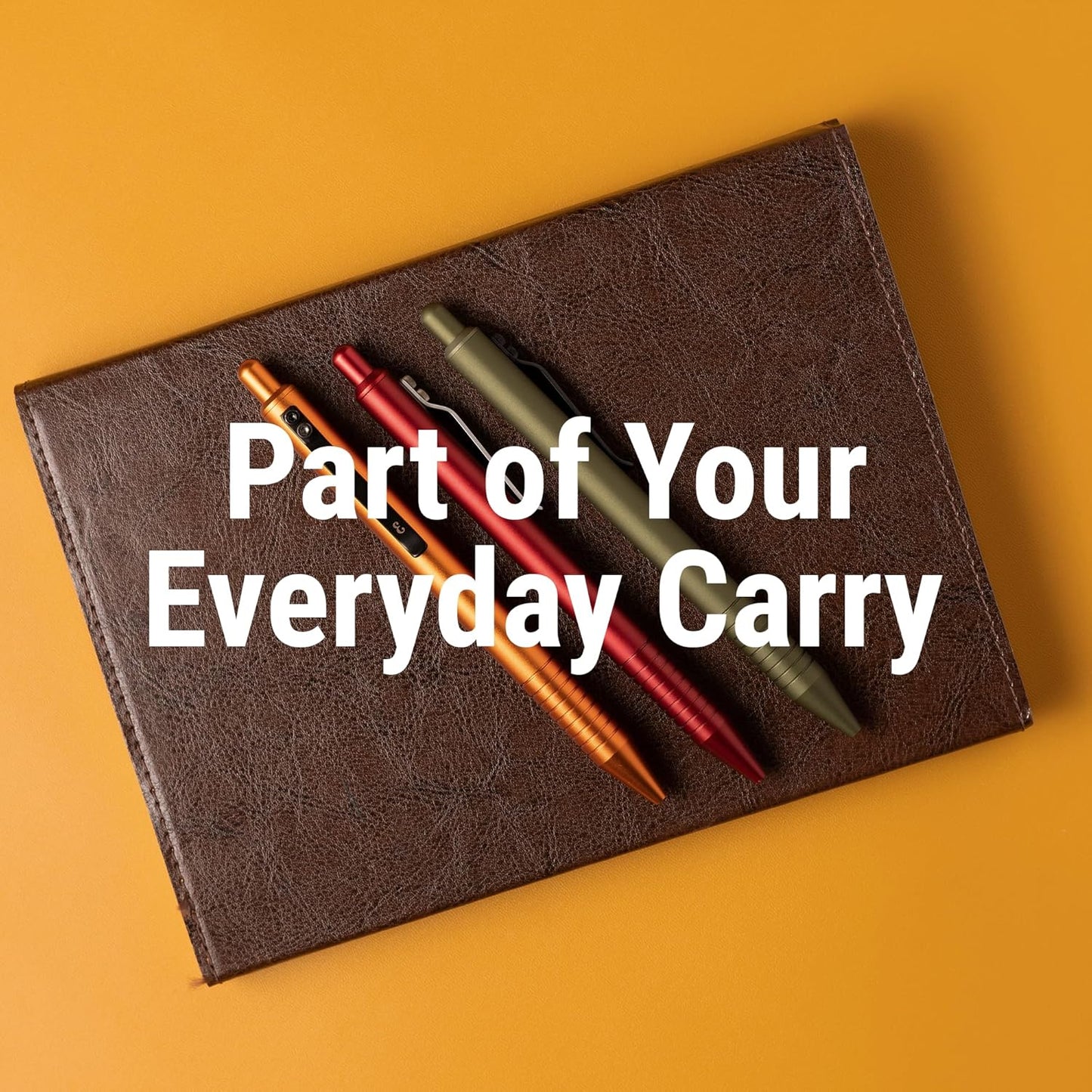 Everyman Grafton Full Click Refillable 0.7mm Ball Point Pen, Taipan | Sleek Anodized Aluminum EDC Pen with Deep Grooved Grip | Smooth Writing Pocket Pen for Office, Travel, Gifting & Daily Use