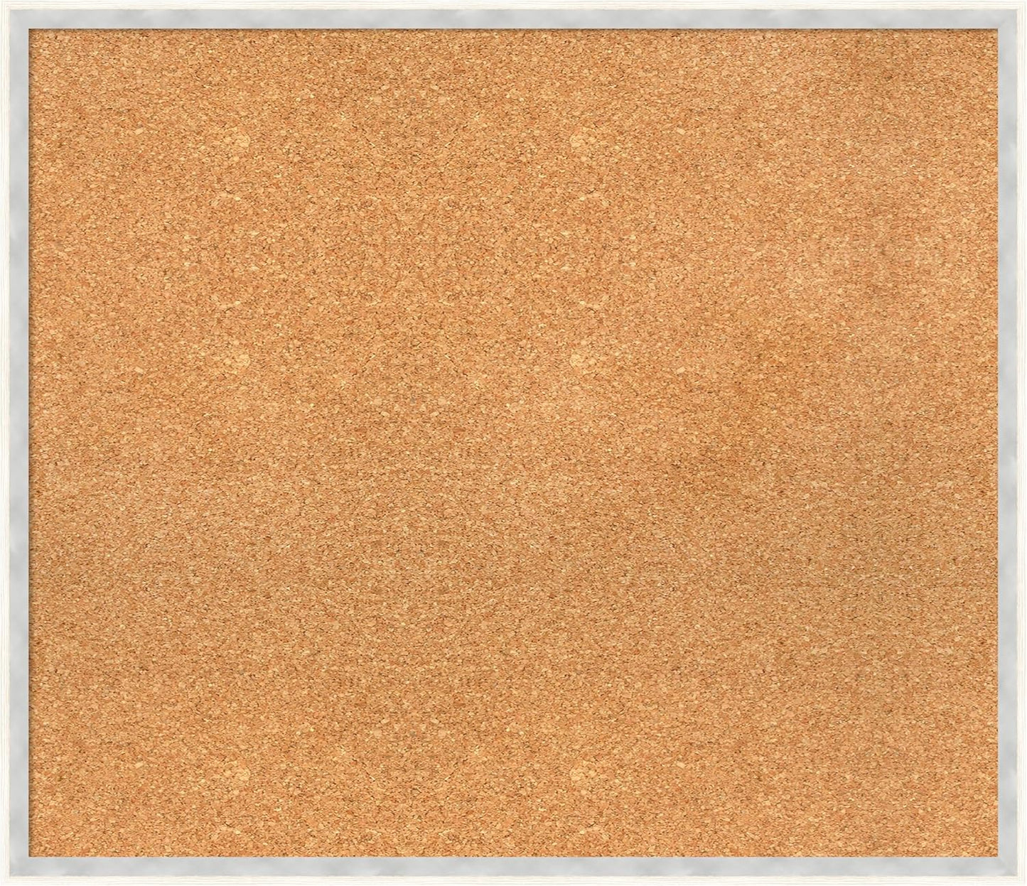 Amanti Art Natural Cork Board for Wall, 25x29 Vision Board with White Frame, Large Corkboard Office Decor for Home Organization, Modern Corkboard Pinboard to Display Items for Home Organization in