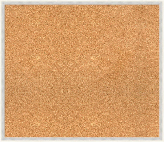 Amanti Art Natural Cork Board for Wall, 25x29 Vision Board with White Frame, Large Corkboard Office Decor for Home Organization, Modern Corkboard Pinboard to Display Items for Home Organization in