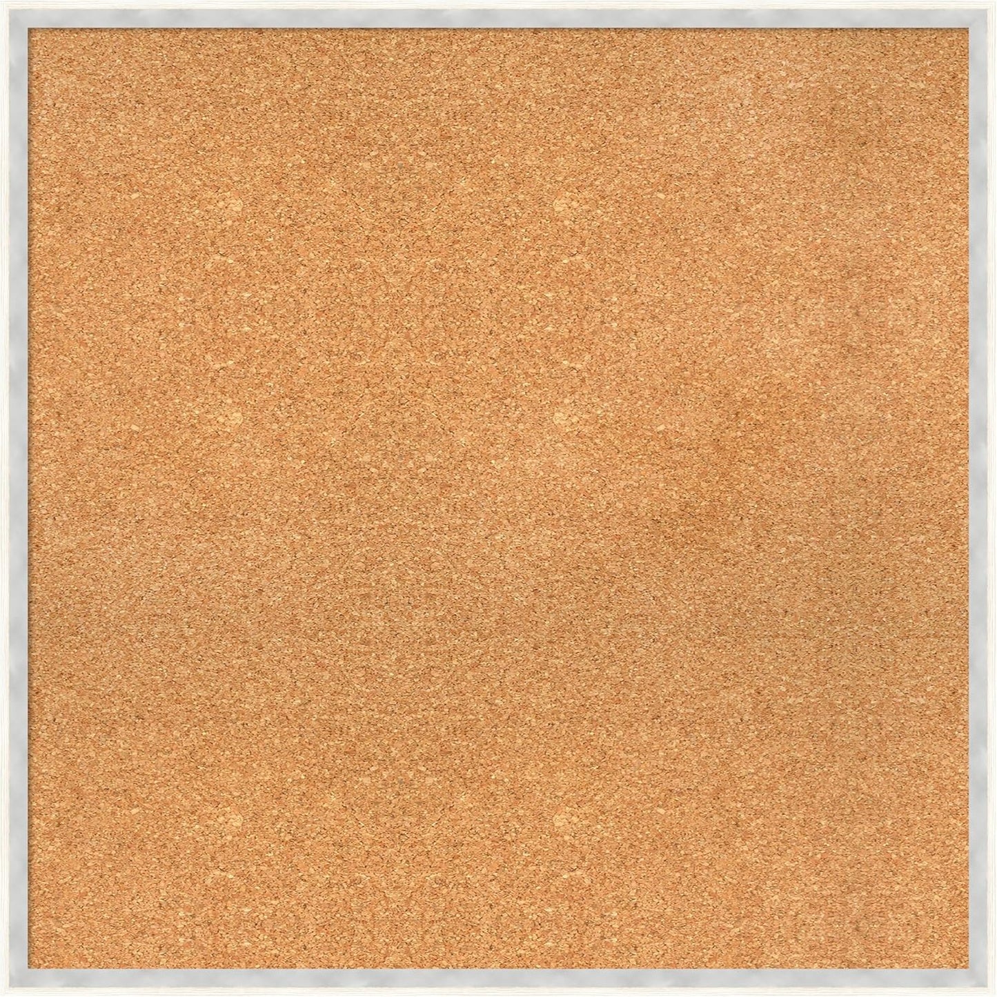 Amanti Art Natural Cork Board for Wall, 29x29 Vision Board with White Frame, Large Corkboard Office Decor for Home Organization, Modern Corkboard Pinboard to Display Items for Home Organization in