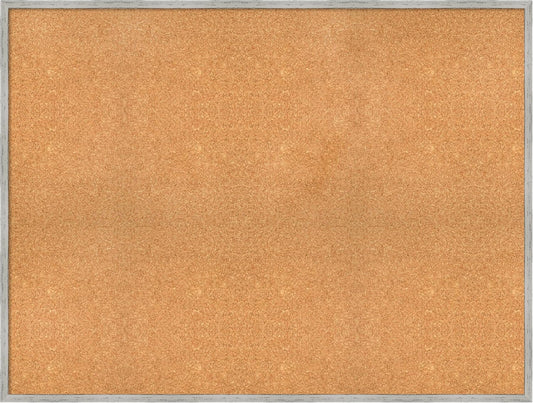 Amanti Art Natural Cork Board for Wall, 37x49 Vision Board with White Frame, Oversize Corkboard Office Decor for Home Organization, Cottage Corkboard Pinboard to Display Items for Home Organization