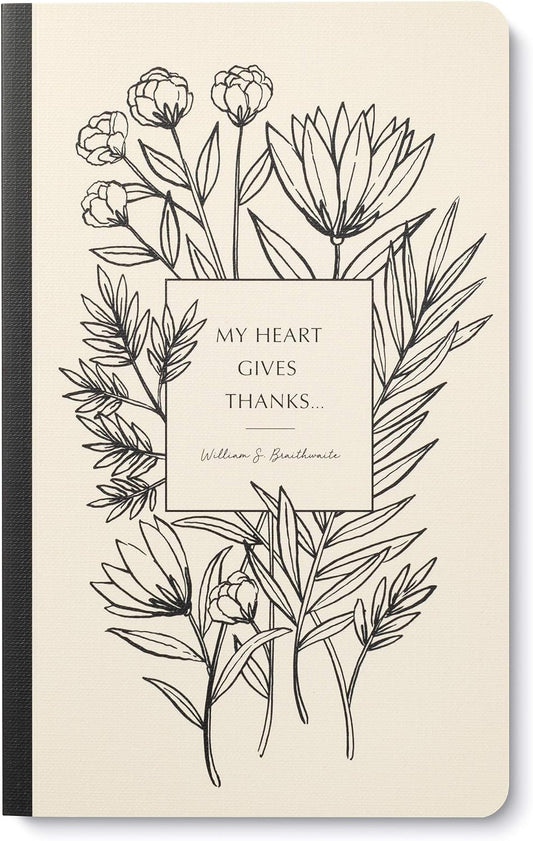 Compendium Softcover Journal - My heart gives thanks… – A Write Now Journal with 128 Lined Pages, 5″W x 8″H