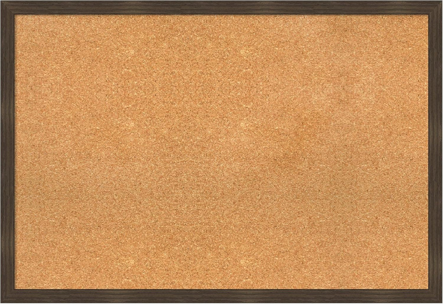 Amanti Art Natural Cork Board for Wall, 26x38 Vision Board with Brown Wood Frame, Large Corkboard Office Decor for Home Organization, Casual Corkboard Pinboard to display items for home organization