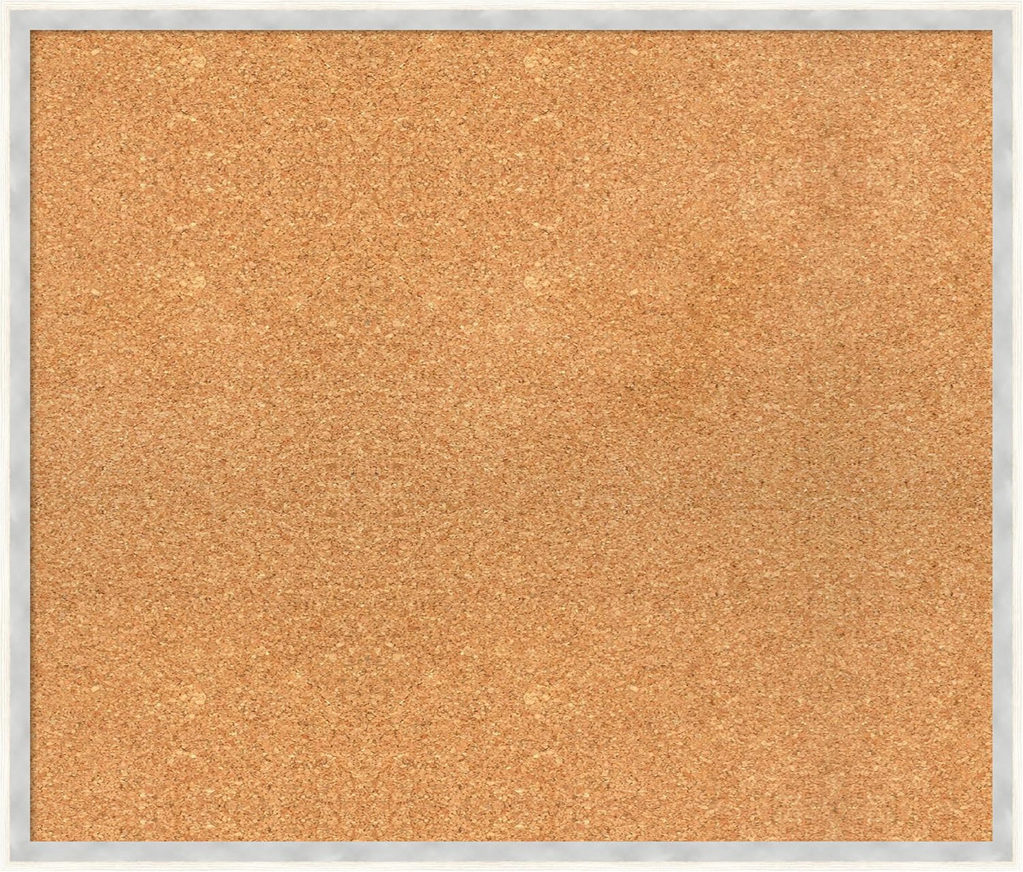 Amanti Art Natural Cork Board for Wall, 23x27 Vision Board with White Frame, Medium Corkboard Office Decor for Home Organization, Modern Corkboard Pinboard to Display Items for Home Organization in