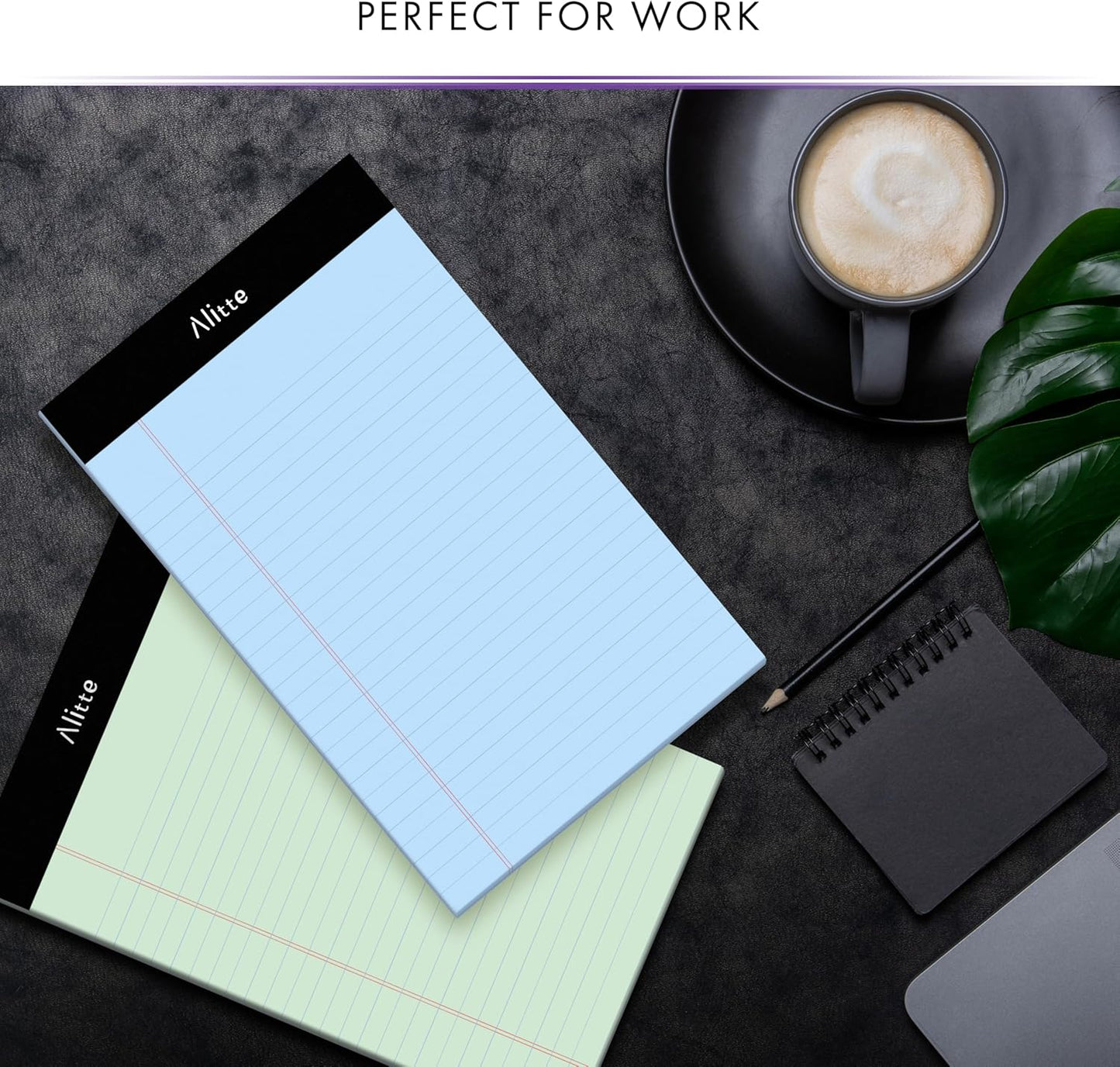 Colored Legal Notepads 5x8, Pack of 12- Perforated Narrow Ruled Writing Pad - Premium Thick Paper, No Ink Bleeding - Legal Pads For Home, Office, School, Business - 50 Sheets Per Notebook