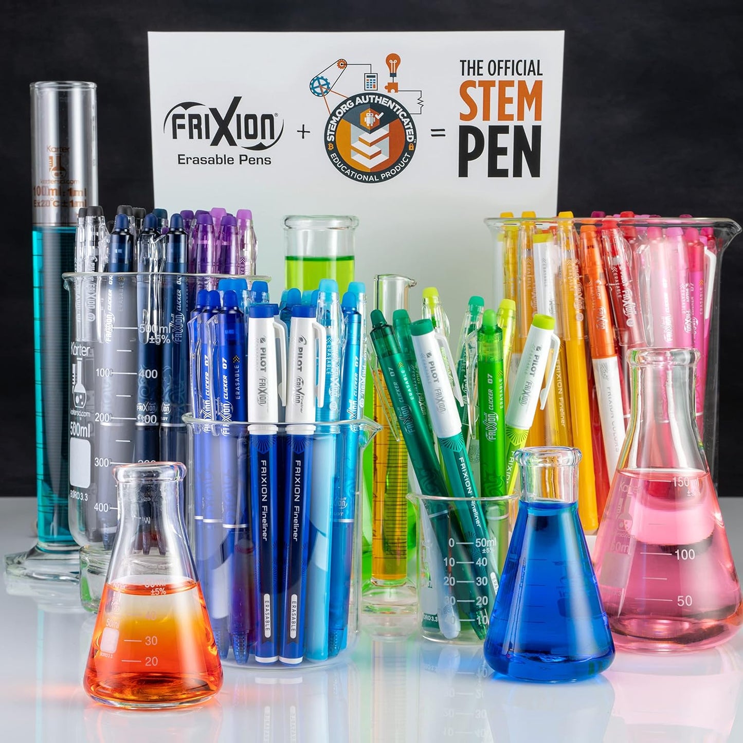 Pilot FriXion Erasable Gel Pens, Fine Point 0.7 mm Erasable Pens, Pack of 10 Assorted Colors