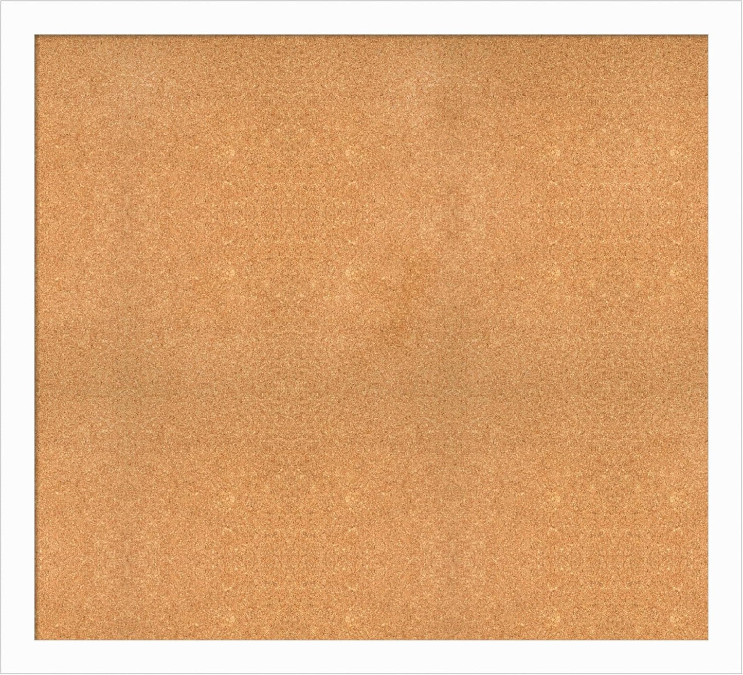 Amanti Art Natural Cork Board for Wall, 39x43 Vision Board with White Frame, Oversize Corkboard Office Decor for Home Organization, Casual Corkboard Pinboard to Display Items for Home Organization in