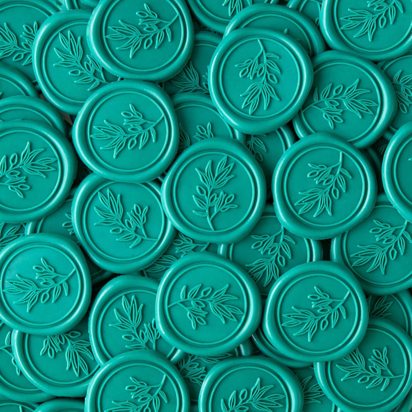PONATIA Teal Green Wax Seal Stickers - 50 Pcs Self- Adhesive Wedding Envelopes Wax Seals Perfect for Invitation Cards, Envelopes, Christmas Cards, Gift Wrapping, Party Menu Decor