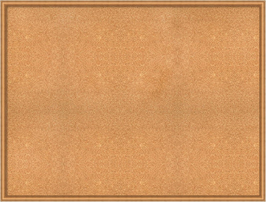Amanti Art Natural Cork Board for Wall, 38x50 Vision Board with Bronze Frame, Oversize Corkboard Office Decor for Home Organization, Casual Corkboard Pinboard to Display Items for Home Organization