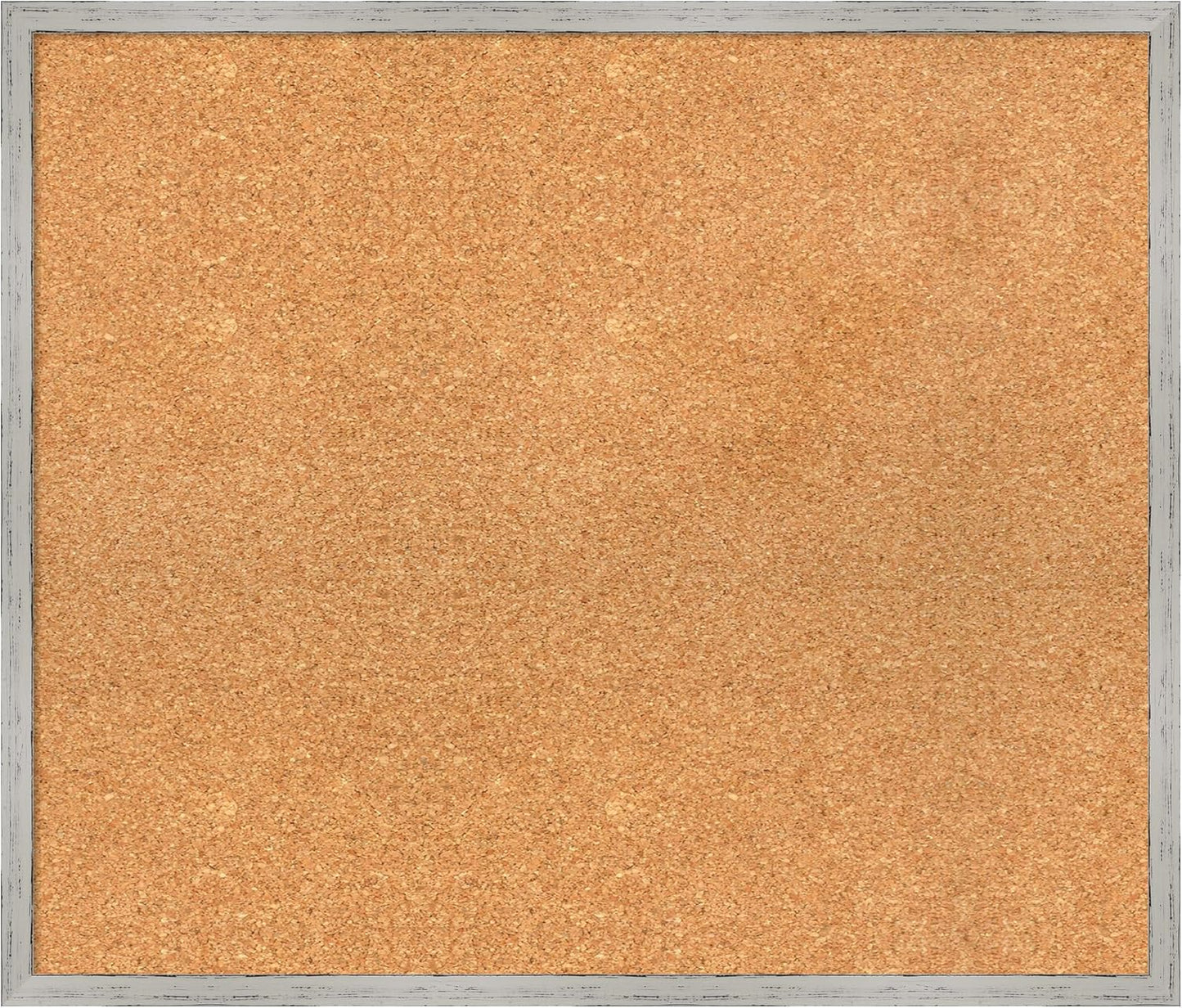 Amanti Art Natural Cork Board for Wall, 23x27 Vision Board with White Frame, Medium Corkboard Office Decor for Home Organization, Cottage Corkboard Pinboard to Display Items for Home Organization in