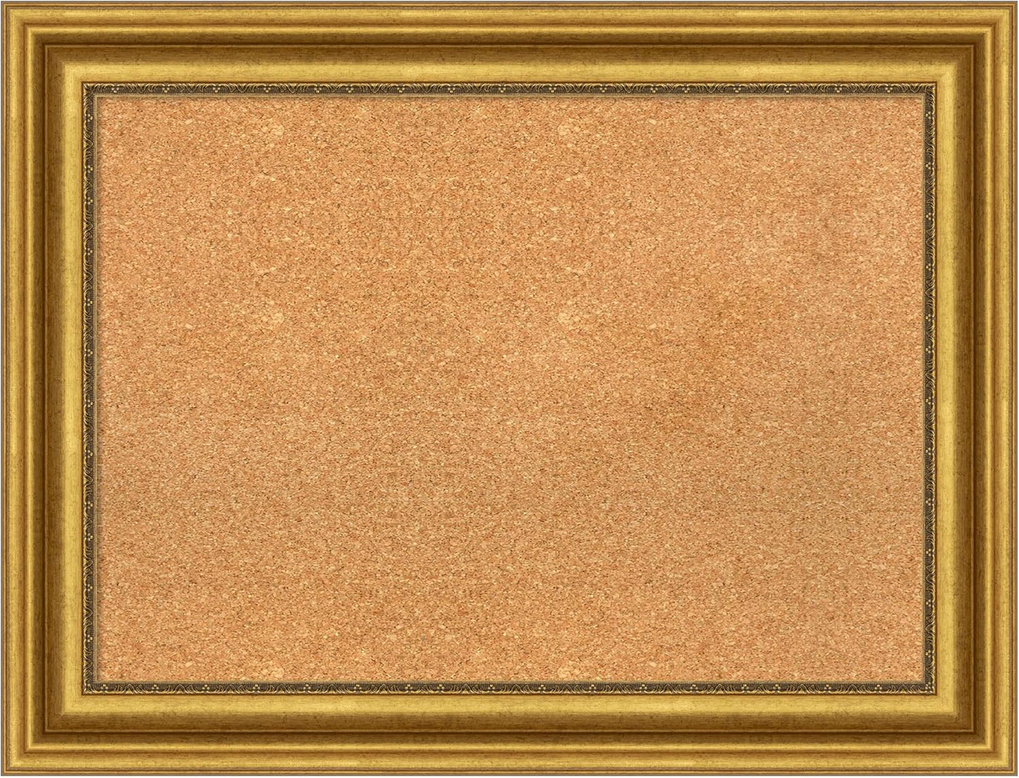 Amanti Art Natural Cork Board for Wall, 26x34 Vision Board with Gold Frame, Medium Corkboard Office Decor for Home Organization, Traditional Corkboard Pinboard to display items for home organization