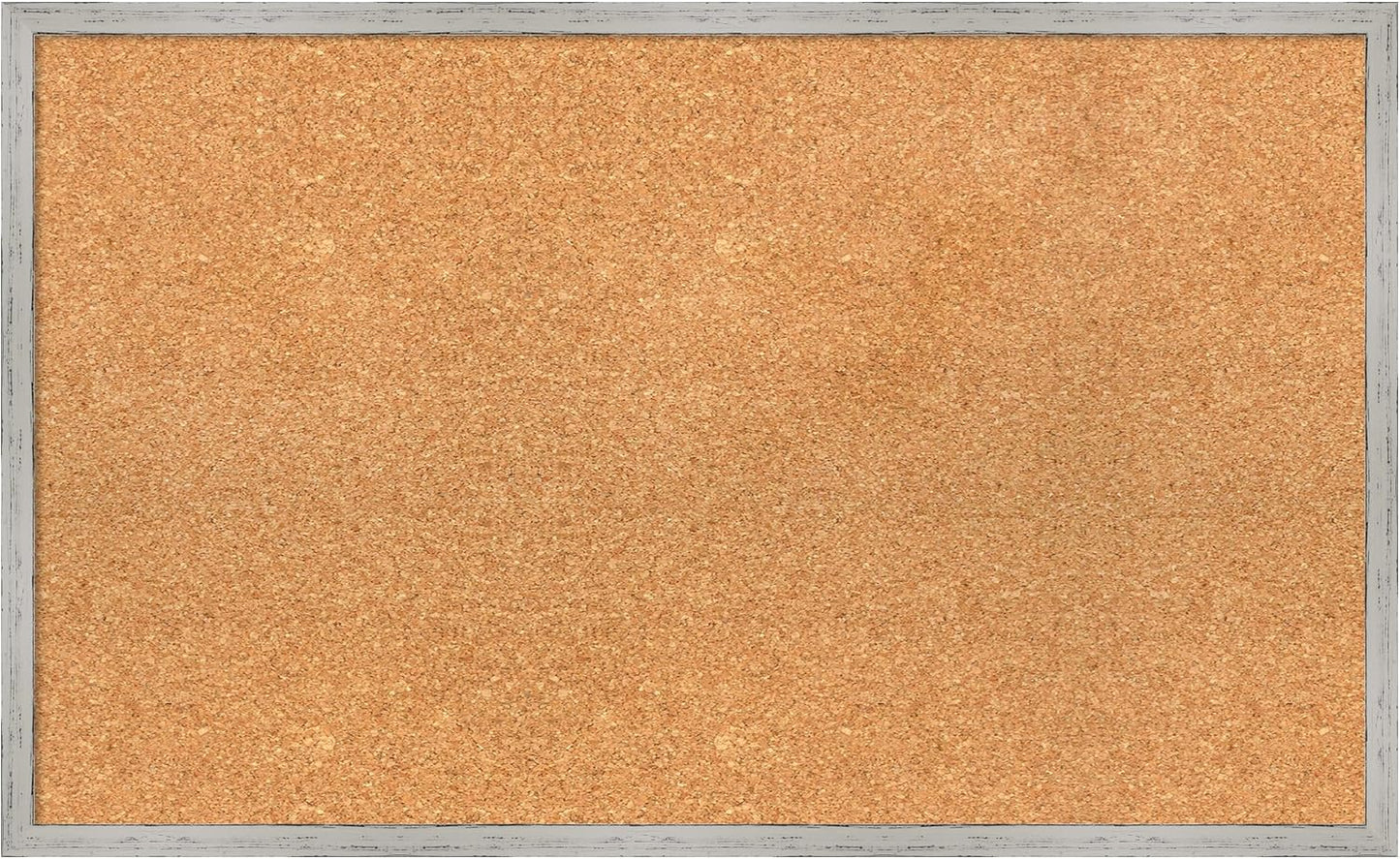 Amanti Art Natural Cork Board for Wall, 19x31 Vision Board with White Frame, Medium Corkboard Office Decor for Home Organization, Cottage Corkboard Pinboard to Display Items for Home Organization in