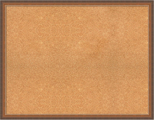 Amanti Art Natural Cork Board for Wall, 28x36 Vision Board with Bronze Frame, Large Corkboard Office Decor for Home Organization, Modern Corkboard Pinboard to Display Items for Home Organization in