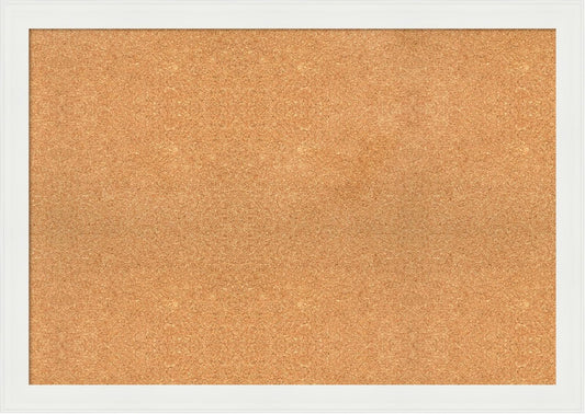 Amanti Art Natural Cork Board for Wall, 29x41 Vision Board with White Frame, Large Corkboard Office Decor for Home Organization, Casual Corkboard Pinboard to Display Items for Home Organization in