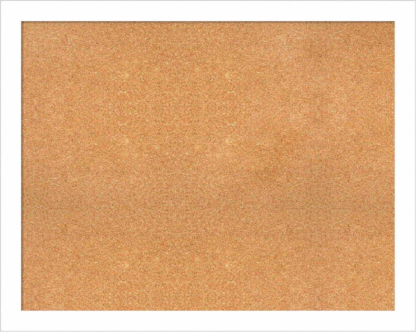 Amanti Art Natural Cork Board for Wall, 31x39 Vision Board with White Frame, Large Corkboard Office Decor for Home Organization, Casual Corkboard Pinboard to Display Items for Home Organization in