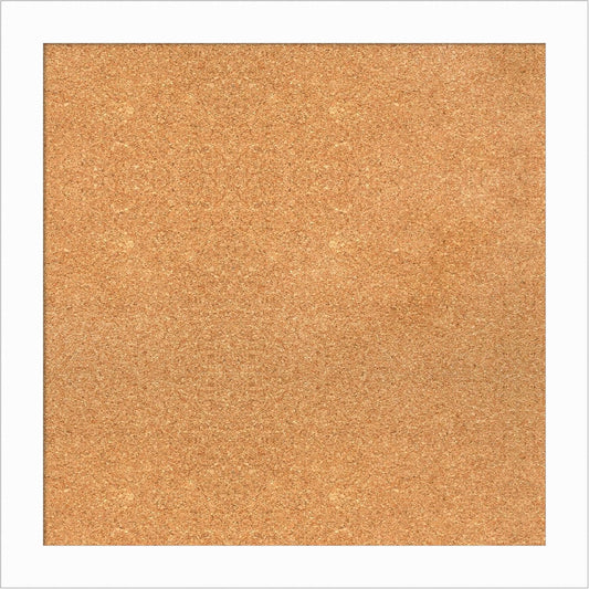 Amanti Art Natural Cork Board for Wall, 27x27 Vision Board with White Frame, Medium Corkboard Office Decor for Home Organization, Casual Corkboard Pinboard to Display Items for Home Organization in