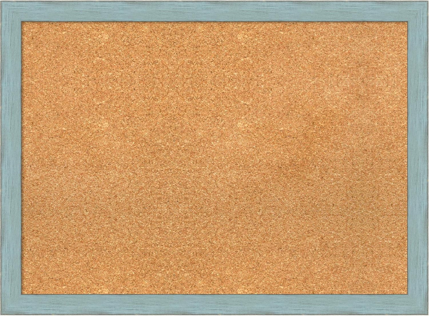 Amanti Art Natural Cork Board for Wall, 22x30 Vision Board with Blue Wood Frame, Medium Corkboard Office Decor for Home Organization, Rustic Farmhouse Corkboard Pinboard to display items for home