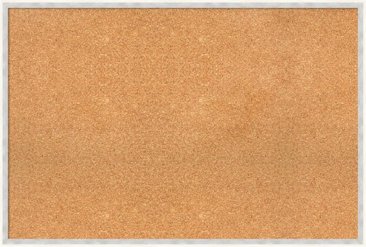 Amanti Art Natural Cork Board for Wall, 25x37 Vision Board with White Frame, Large Corkboard Office Decor for Home Organization, Modern Corkboard Pinboard to Display Items for Home Organization in