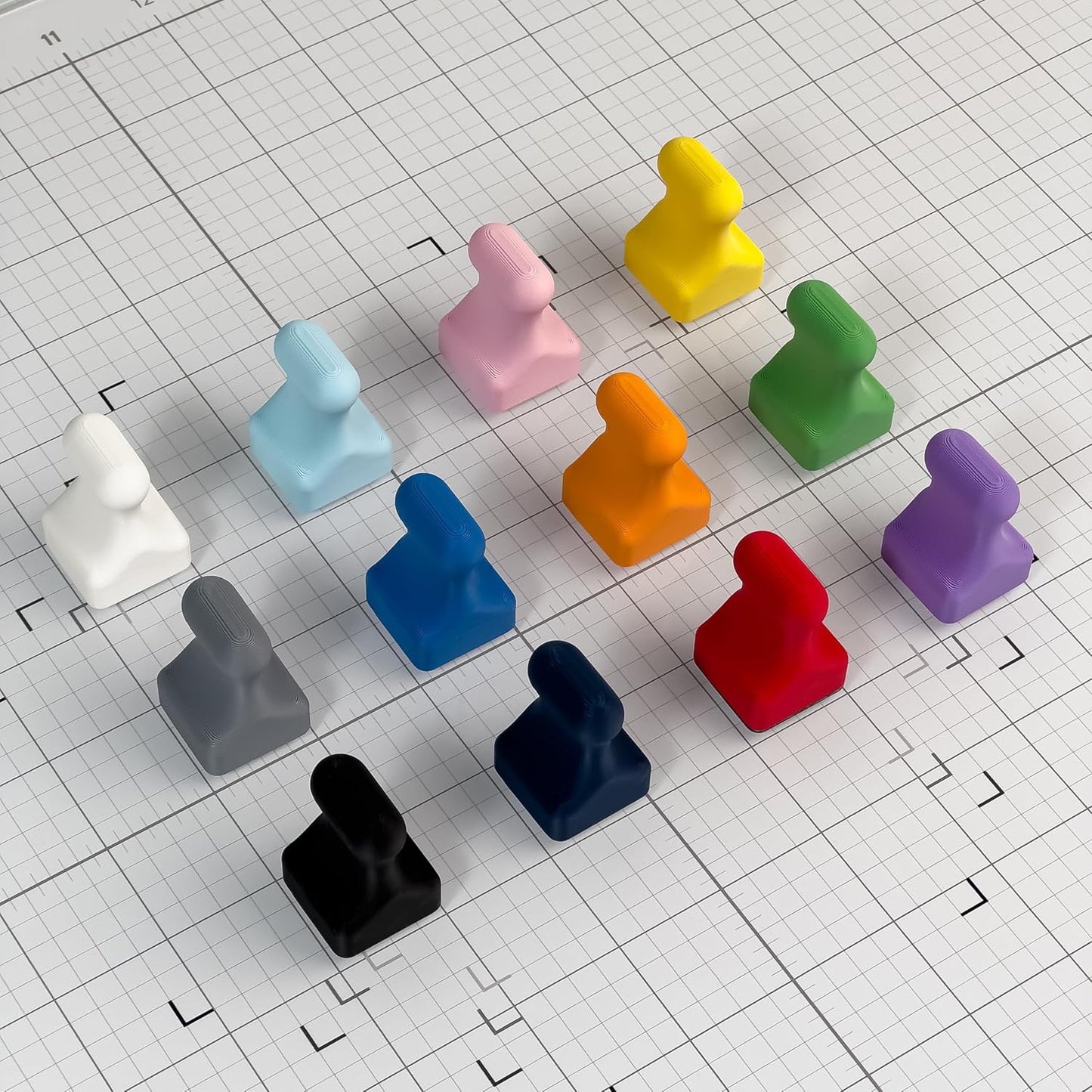 Glassboard Studio MiniPawn Magnet - Strong Neodymium Rare Earth Magnets for Fridge, Whiteboard, Locker & Magnetic Glassboards - Ideal for Crafting & Office Use - Strong Fridge Magnets (Cobalt Blue, 4)