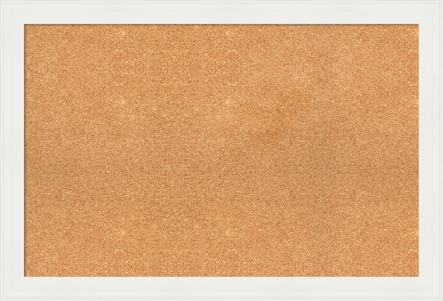 Amanti Art Natural Cork Board for Wall, 25x37 Vision Board with White Frame, Large Corkboard Office Decor for Home Organization, Casual Corkboard Pinboard to Display Items for Home Organization in