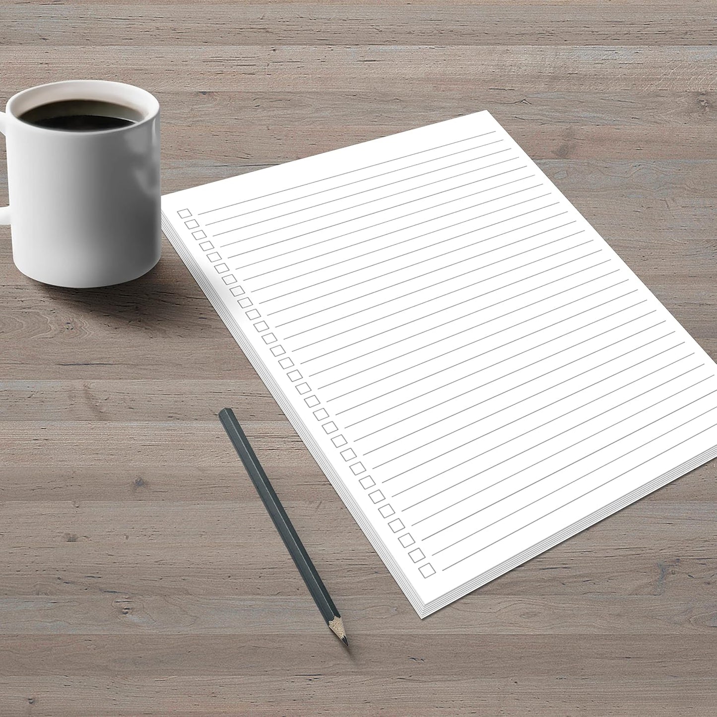 321Done Checklist Notepad - (8.5" x 11") Wide-Ruled Letter Size, to-Do's Notepad Tear Off, Planning Memo Pad, Planner Checklist Organizing - Made in USA - Unisex Minimalist Simple Checkboxes in List