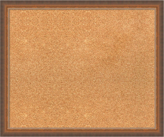 Amanti Art Natural Cork Board for Wall, 20x24 Vision Board with Bronze Frame, Medium Corkboard Office Decor for Home Organization, Modern Corkboard Pinboard to Display Items for Home Organization in