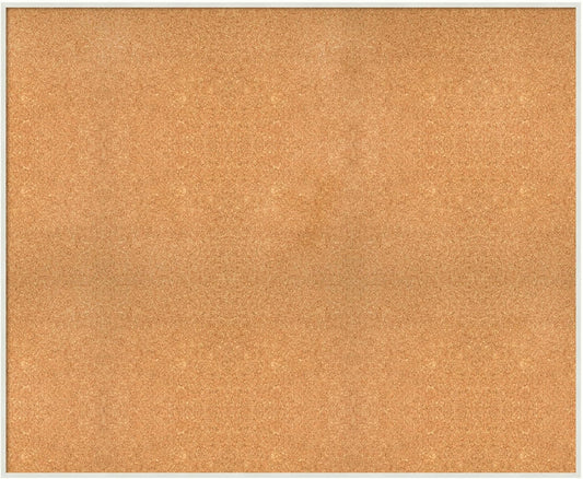 Amanti Art Natural Cork Board for Wall, 37x45 Vision Board with White Frame, Oversize Corkboard Office Decor for Home Organization, Modern Corkboard Pinboard to Display Items for Home Organization in
