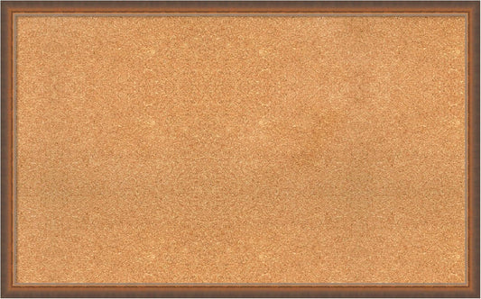 Amanti Art Natural Cork Board for Wall, 26x42 Vision Board with Bronze Frame, Large Corkboard Office Decor for Home Organization, Modern Corkboard Pinboard to Display Items for Home Organization in