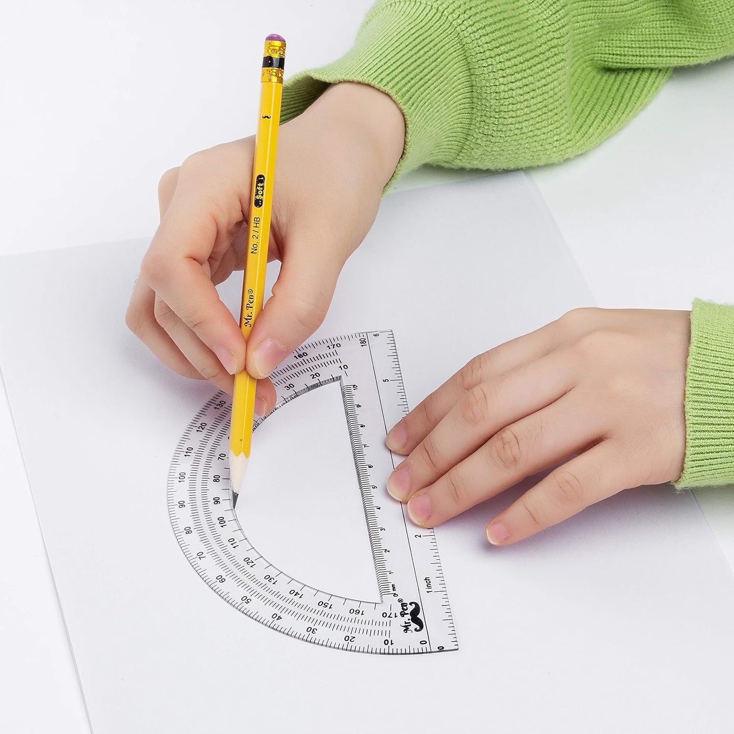 Mr. Pen Protractor, 6 Inches Protractor, Pack of 3