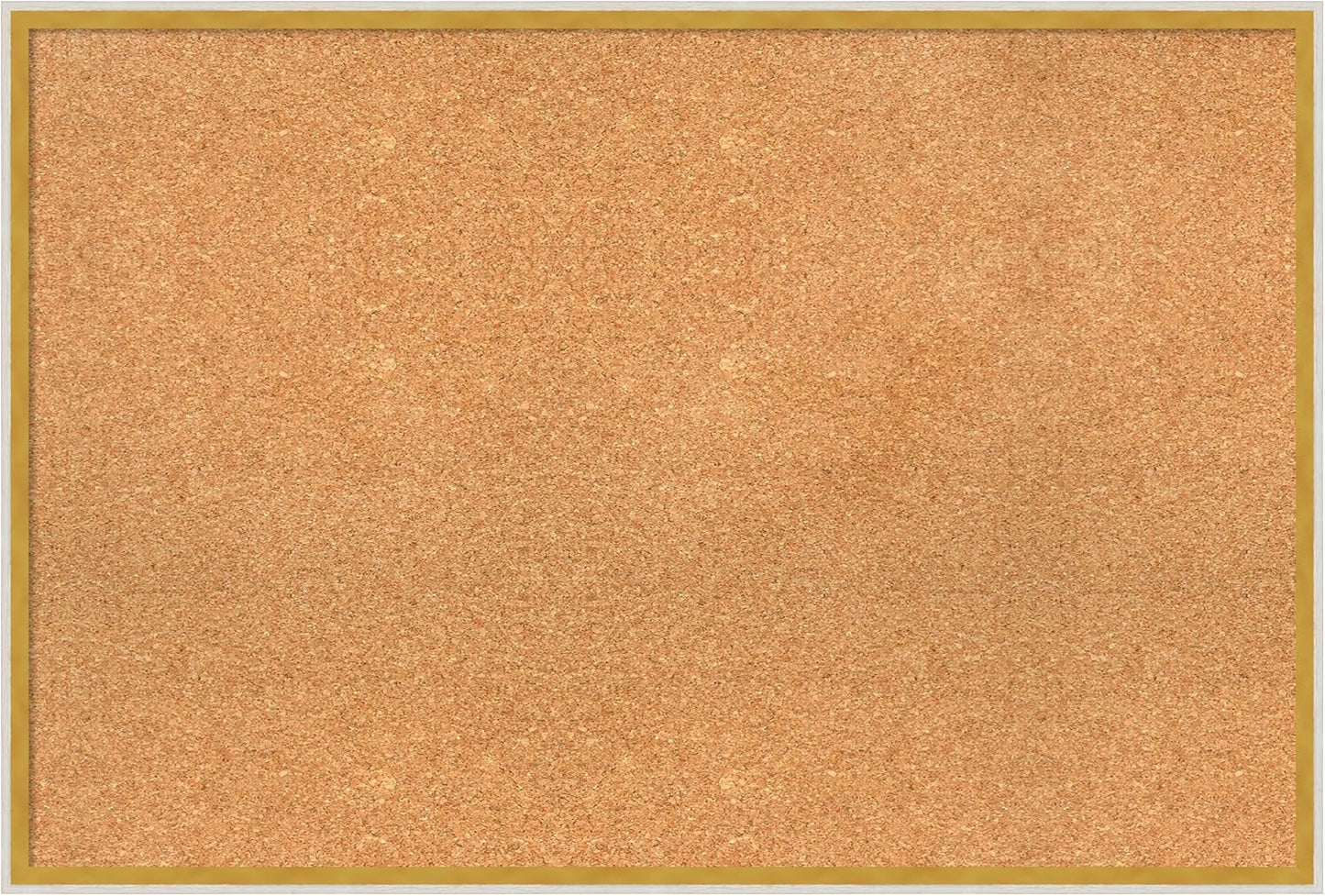 Amanti Art Natural Cork Board for Wall, 25x37 Vision Board with White Frame, Large Corkboard Office Decor for Home Organization, Modern Corkboard Pinboard to Display Items for Home Organization in