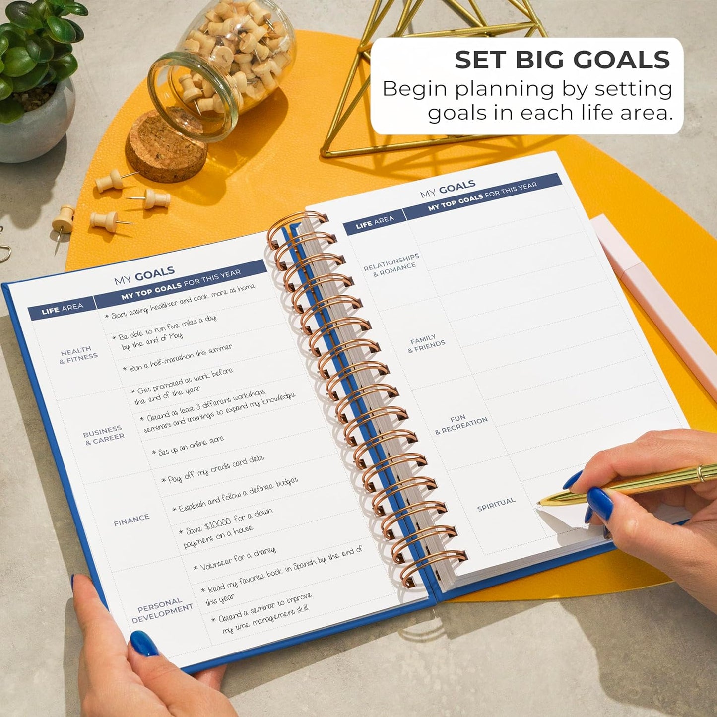 Clever Fox Planner 2nd Edition Spiral – Colorful Weekly & Monthly Goal Planner, Time Management & Productivity Organizer, Undated (Mystic Blue)