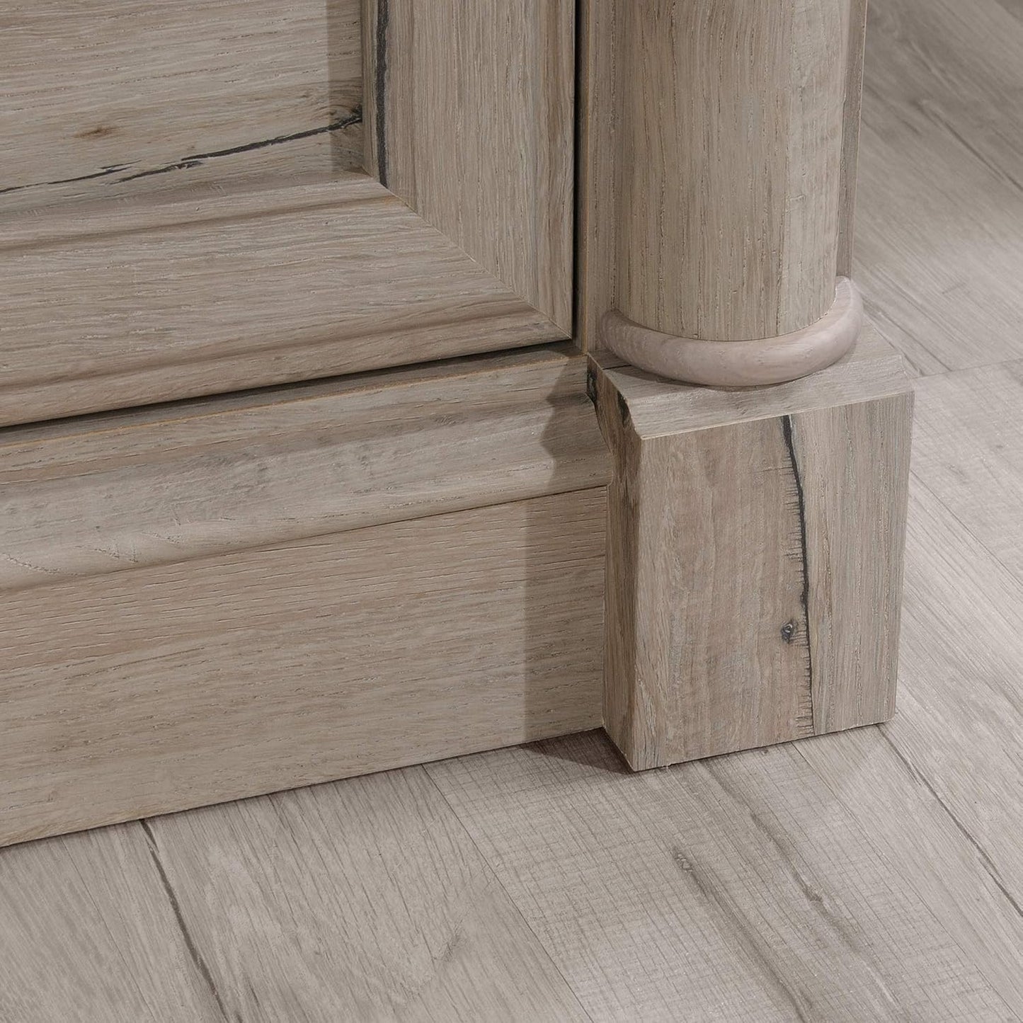 Sauder Palladia 2 Drawer File Cabinet, Lateral Filing Cabinets for Home Office, Hanging File Folders Organizer, Interlocking Drawers, in Split Oak Finish