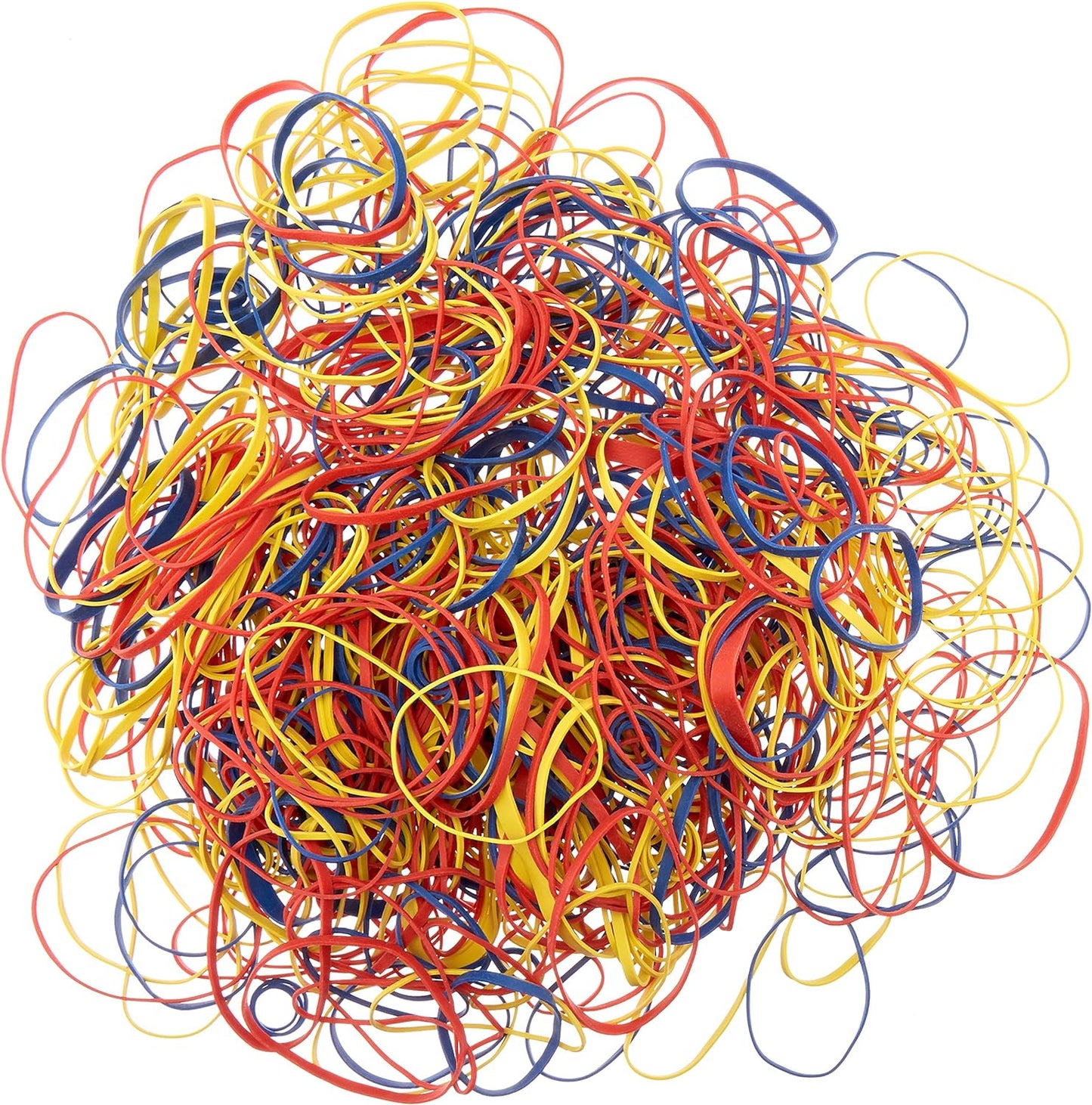 Amazon Basics Assorted Size and Color Rubber Bands, 0.5 lb.